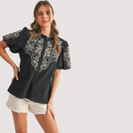 Load image into Gallery viewer, MIDNIGHT GARDEN TOP