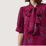 Load image into Gallery viewer, ZURUM FLORAL NECK TIE BLOUSE