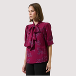 Load image into Gallery viewer, ZURUM FLORAL NECK TIE BLOUSE