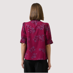 Load image into Gallery viewer, ZURUM FLORAL NECK TIE BLOUSE