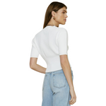 Load image into Gallery viewer, BASIC WHITE KNIT TOP