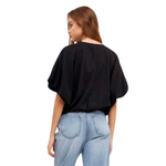 Load image into Gallery viewer, BLACK BUBBLE CROP TOP