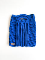 Load image into Gallery viewer, ROYAL BLUE CROCHET PURSE