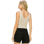 Load image into Gallery viewer, KHAKI CROPPED SWEATER TANK