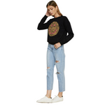 Load image into Gallery viewer, LEOPARD SMILY FACE SWEATER