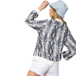 Load image into Gallery viewer, GREY SNAKE BOMBER JACKET