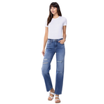 Load image into Gallery viewer, 90's LEG DISTRESSING JEANS