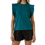 Load image into Gallery viewer, IZABAL TEAL KNIT TOP