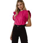 Load image into Gallery viewer, IZABAL MAGENTA KNIT TOP