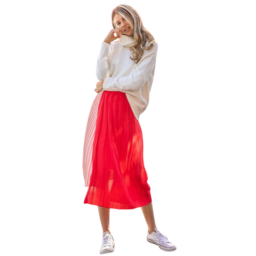 ROSSO PLEAT WRAP SKIRT