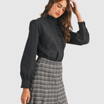 Load image into Gallery viewer, RUFFLE LACE TRIM BOTTON DOWN TOP
