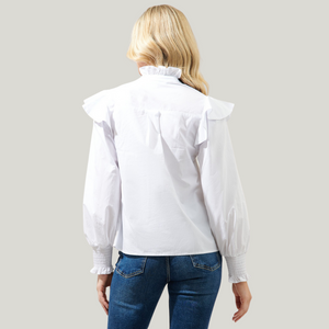 White Malbec Ruffle Top