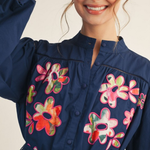 Load image into Gallery viewer, MIDNIGHT BLOOM EMBROIDERED DRESS
