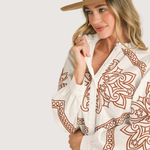 Load image into Gallery viewer, SAHARA STITCH EMBROIDERED COTTON TOP
