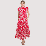 Load image into Gallery viewer, SCARLET BLOOM MAXI DRESS
