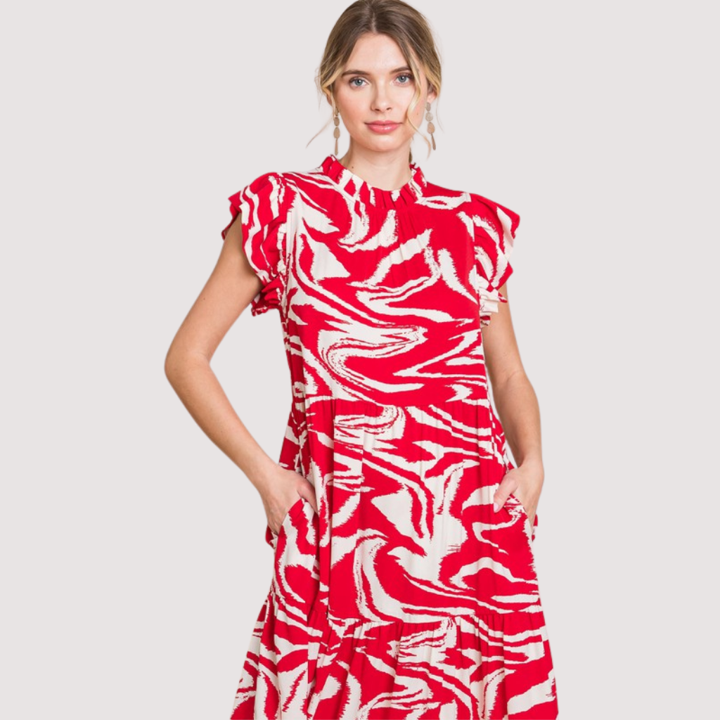 Scarlet bloom maxi dress