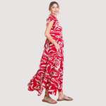 Load image into Gallery viewer, SCARLET BLOOM MAXI DRESS
