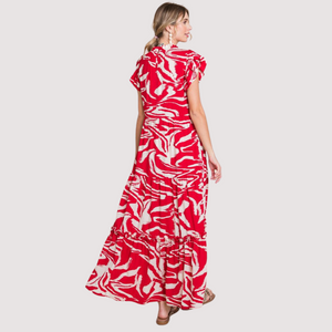 SCARLET BLOOM MAXI DRESS