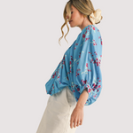 Load image into Gallery viewer, CHERRY BLOOM BUBBLE SLEEVE TOP
