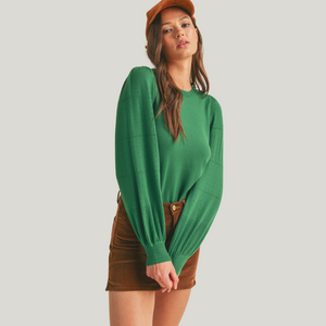 Open image in slideshow, GREEN PULLOVER
