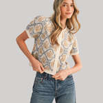 Load image into Gallery viewer, IVORY BLOOM FLORAL KNIT TOP CARDIGAN

