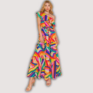 Open image in slideshow, ARCOBALENO MAXI DRESS
