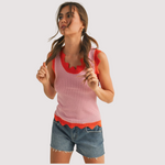 Load image into Gallery viewer, POPPY WAVES KNIT TANK
