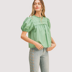 Load image into Gallery viewer, VERONICA PUFF SLEEVE TOP
