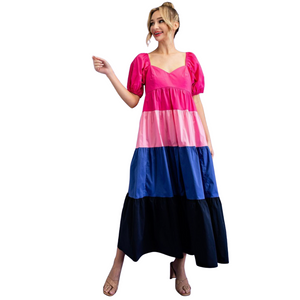 ALIDA COLORBLOCK MAXI DRESS