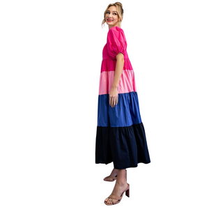 ALIDA COLORBLOCK MAXI DRESS