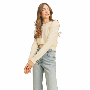 Open image in slideshow, ALMEIDA CREAM PULLOVER
