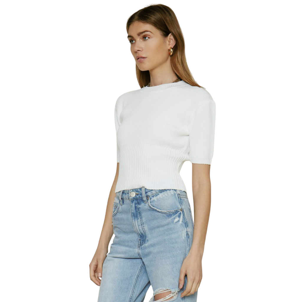 Basic white knit top
