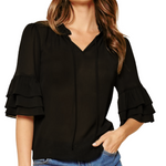 Load image into Gallery viewer, BREAK ROOM RUFFLE BLOUSE
