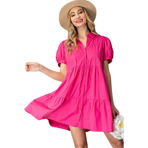 Open image in slideshow, ILSE HOT PINK DRESS
