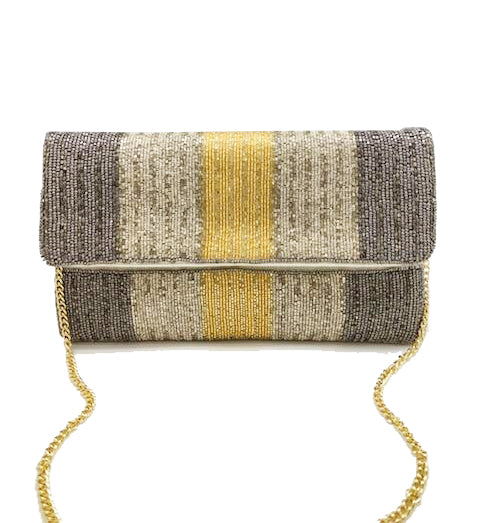 HEMATITE GOLD PARTY CLUTCH