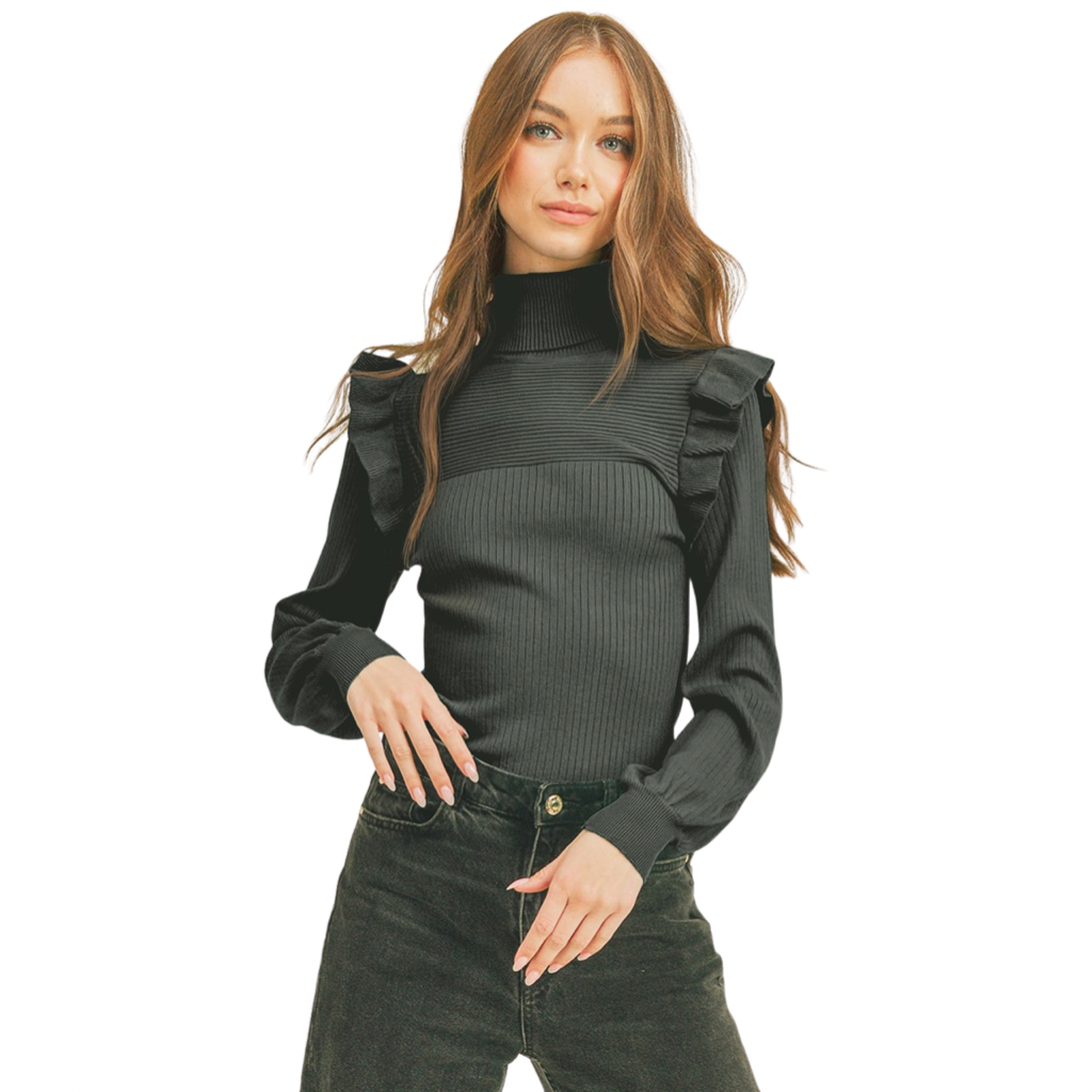 LARISSA TURTLE NECK PULLOVER
