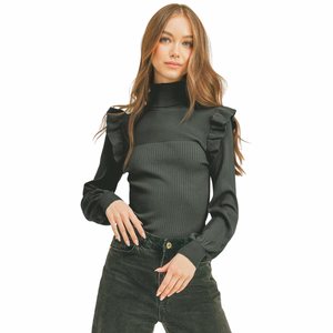 Open image in slideshow, LARISSA TURTLE NECK PULLOVER
