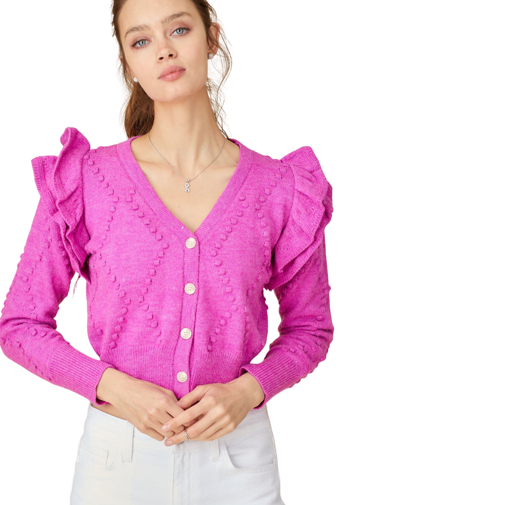 MARBELLA ELECTRIC ORCHID CARDIGAN