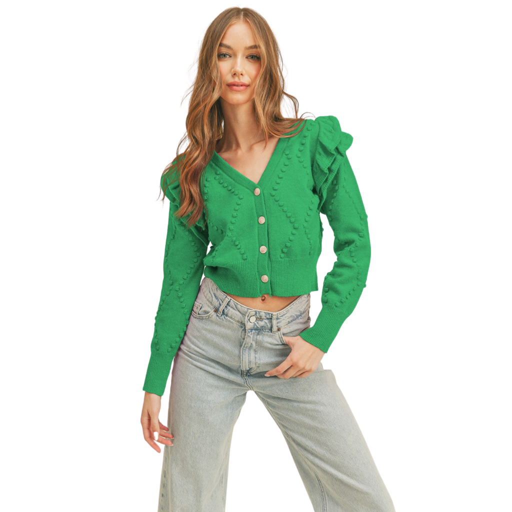 MARBELLA KELLY GREEN CARDIGAN