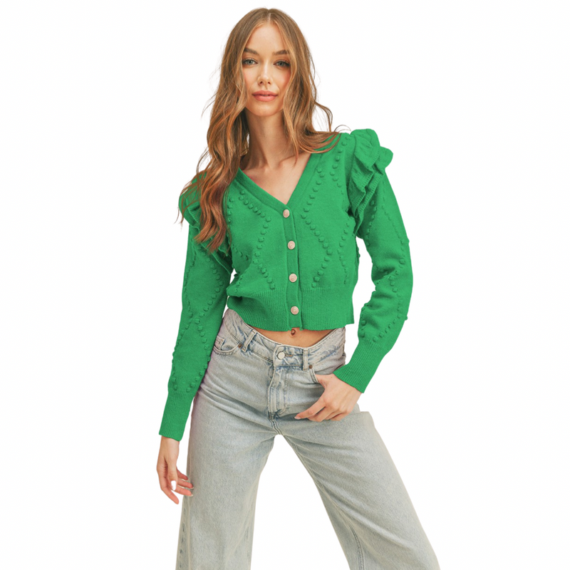 Womens kelly green cardigan deals