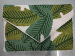 Load image into Gallery viewer, PALM LEAF GREEN CLUTCH
