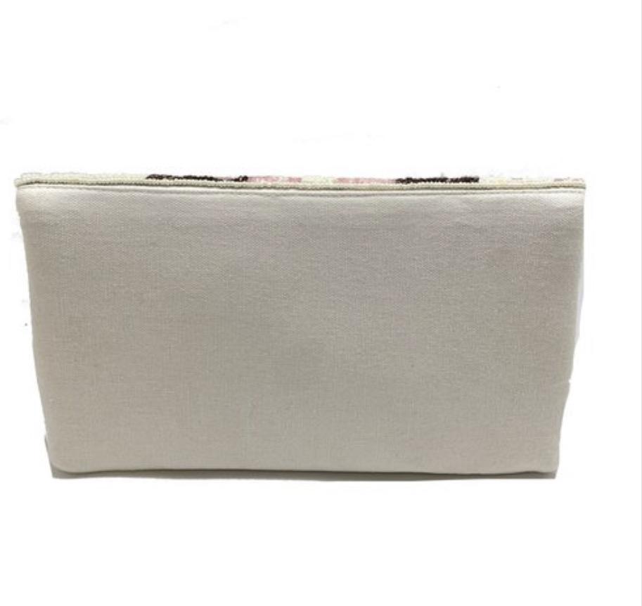 PINK CREAM LEOPARD CLUTCH