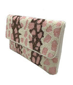 Load image into Gallery viewer, PINK CREAM LEOPARD CLUTCH
