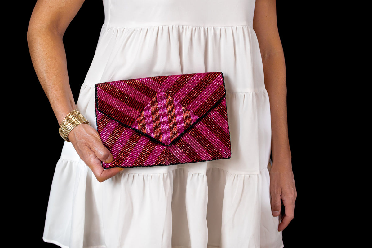 Rose red clutch