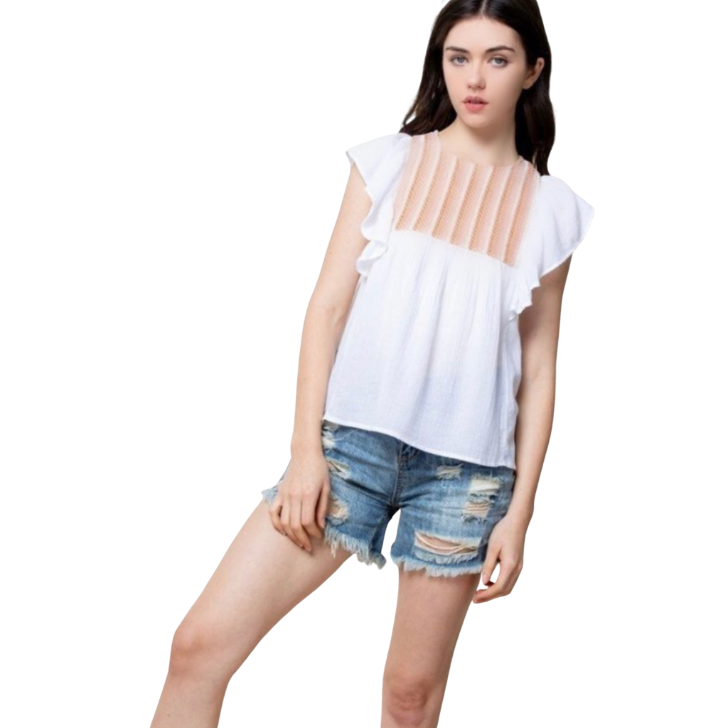 SILVANA RUFFLE TOP