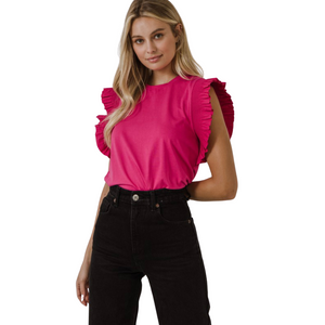 IZABAL MAGENTA KNIT TOP