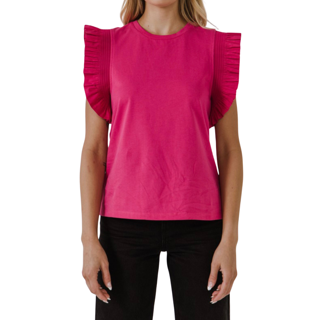 IZABAL MAGENTA KNIT TOP