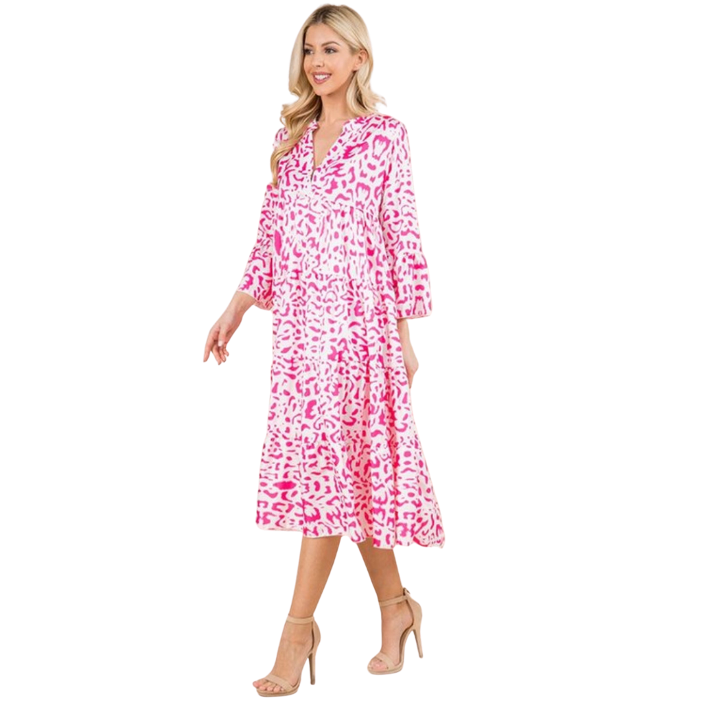 PINK LEOPARD DRESS