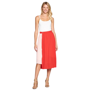 Open image in slideshow, ROSSO PLEAT WRAP SKIRT
