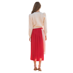 ROSSO PLEAT WRAP SKIRT